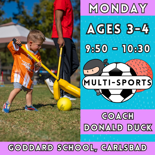 9:50 - 10:30 | Ages 3-4<br>Monday Kids Enrichment<br>Goddard School, Carlsbad<br>MUST ATTEND GODDARD