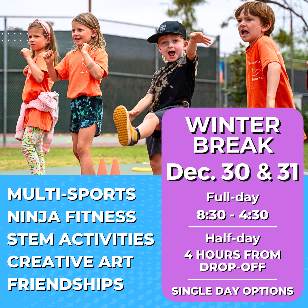OFFLINE | Mon & Tue<br>8:30-4:30 PM | Ages 3-9<br>Sports, STEM, Ninja Fitness<br>New Song Church, Carlsbad