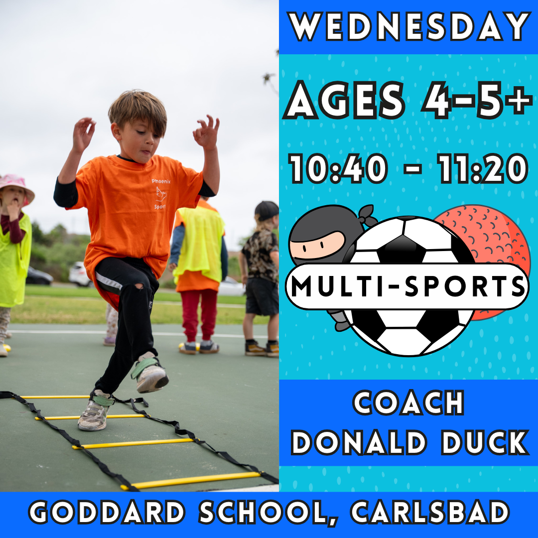 10:40 - 11:20 | Ages 4-5+<br>Wednesday Kids Enrichment<br>Goddard School, Carlsbad<br>MUST ATTEND GODDARD