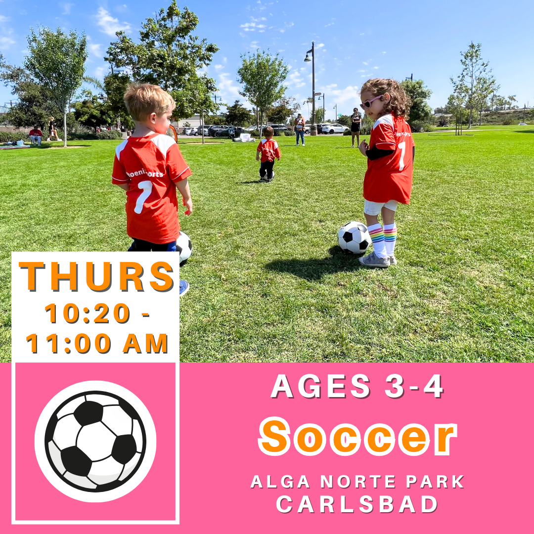 *CLOSED | Ages 3-4<br>Alga Norte, Carlsbad<br>8 Thursday Kids Soccer Camps AM