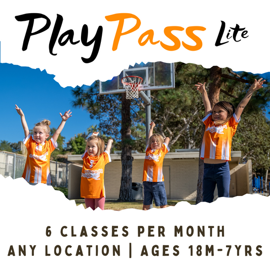 PlayPass Lite<br>Ages 18m-7yr | Kids Sports<br>Any Location, Day, Time<br>Ultimate Parent Freedom