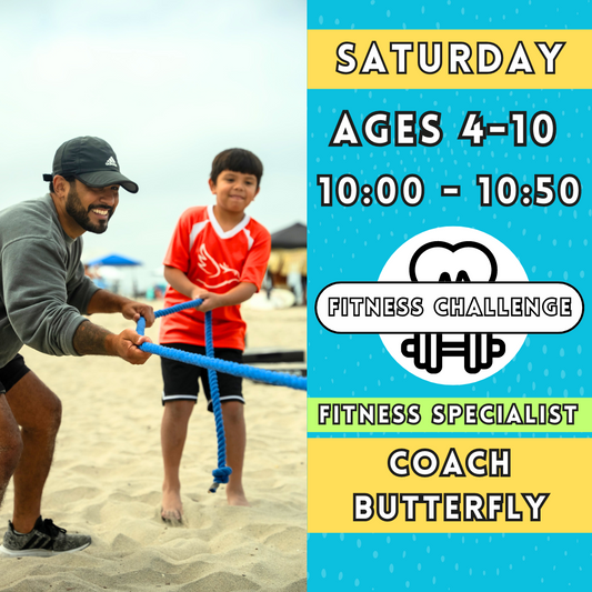 10/12 - 12/14 | Ages 4-10<br>Saturday Kids Fitness Challenges<br>Tamarack Beach, Carlsbad