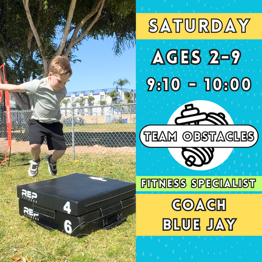 1/11 - 3/8 | Ages 2-9<br>Saturday Kids Fitness Challenges<br>New Song Church, Carlsbad