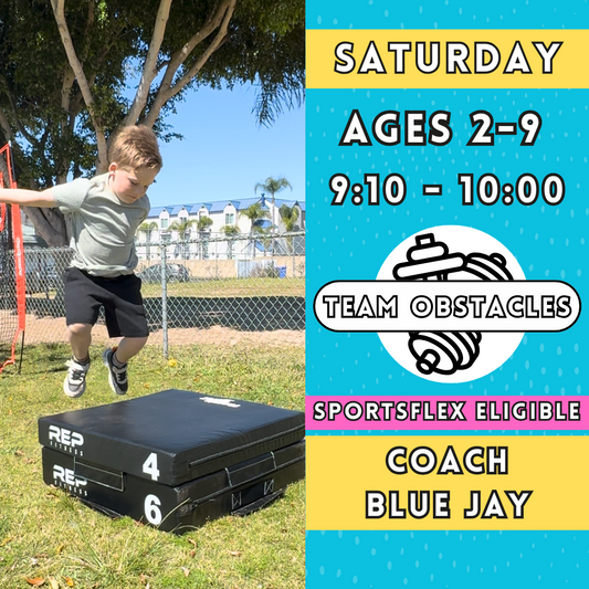 1/11 - 3/8 | Ages 2-9<br>Saturday Kids Fitness Challenges<br>New Song Church, Carlsbad