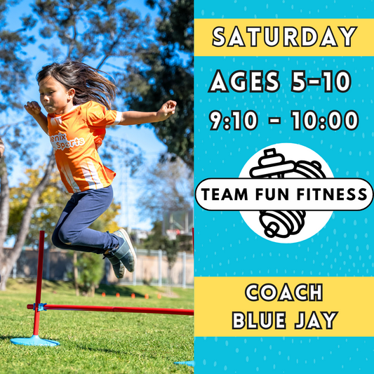 1/11 - 3/8 | Ages 5-10<br>Saturday Kids Fitness Challenges<br>New Song Church, Carlsbad