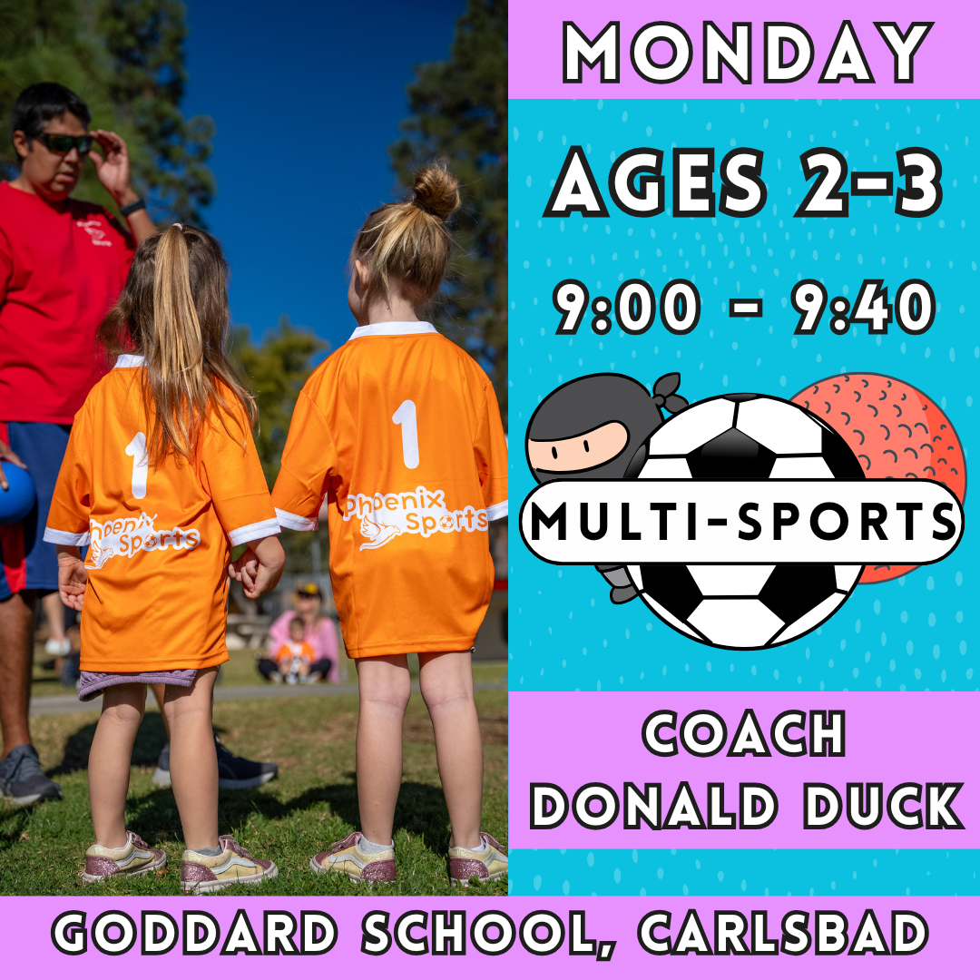 9:00 - 9:40 | Ages 2-3<br>Monday Kids Enrichment<br>Goddard School, Carlsbad