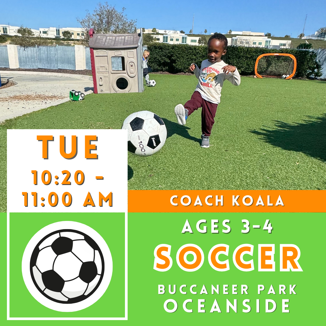 OFFLINE | Ages 3-4<br>Buccaneer Park, Oceanside<br>8 Tuesday Kids Soccer Camps