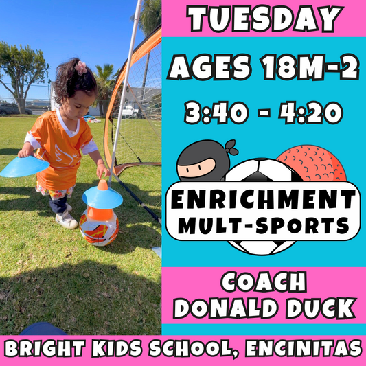 3:40 - 4:20 | Ages 18m-2yr<br>Tuesdays Toddler Enrichment<br>Bright Kids School, Encinitas<br>MUST ATTEND BRIGHT KIDS