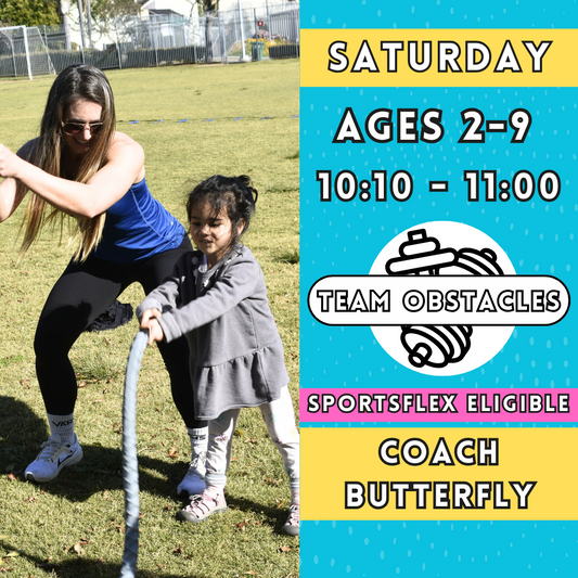 1/11 - 3/8 | Ages 2-9<br>Saturday Kids Fitness Challenges<br>New Song Church, Carlsbad