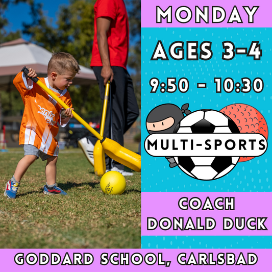 9:50 - 10:30 | Ages 3-4<br>Monday Kids Enrichment<br>Goddard School, Carlsbad