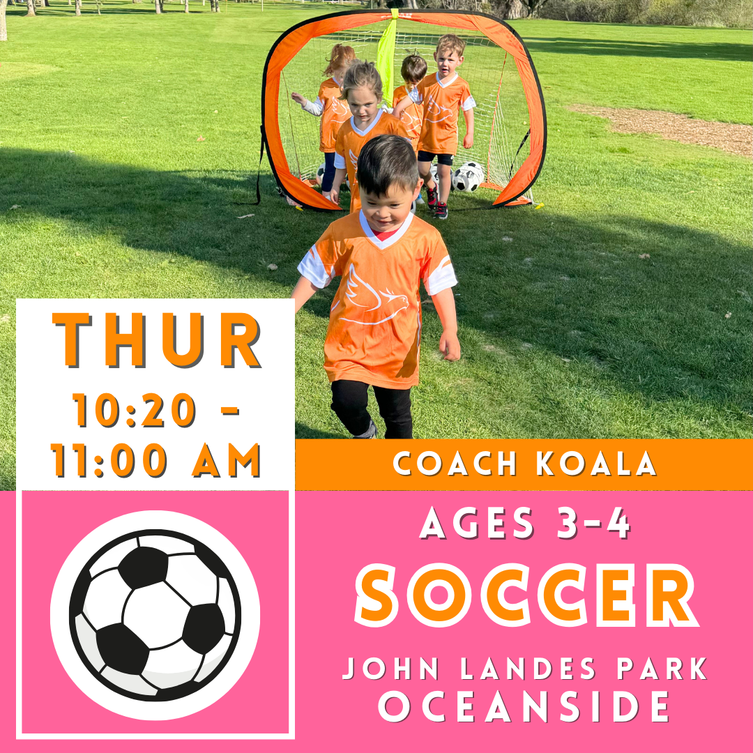 OFFLINE | Ages 3-4<br>John Landes Park, Oceanside<br>8 Thursdays Kids Soccer Camps
