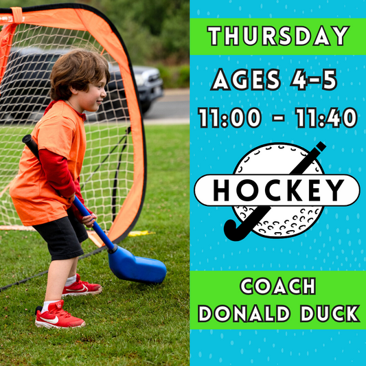 1/30 - 3/20 | Ages 4-5<br>Thursday Kids Field Hockey<br>Buccaneer Park, Oceanside