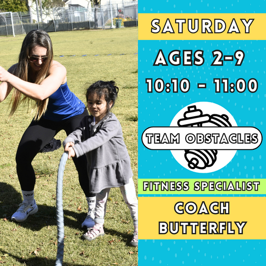 1/11 - 3/8 | Ages 2-9<br>Saturday Kids Fitness Challenges<br>New Song Church, Carlsbad