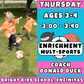 3:00 - 3:40 | Ages 3-4<br>Thursday Toddler Enrichment<br>Bright Kids School, Encinitas<br>MUST ATTEND BRIGHT KIDS