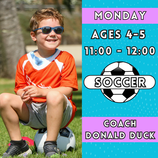 9/16 - 11/25 | Ages 4-5<br>Monday Kids Soccer<br>Aviara Park, Carlsbad