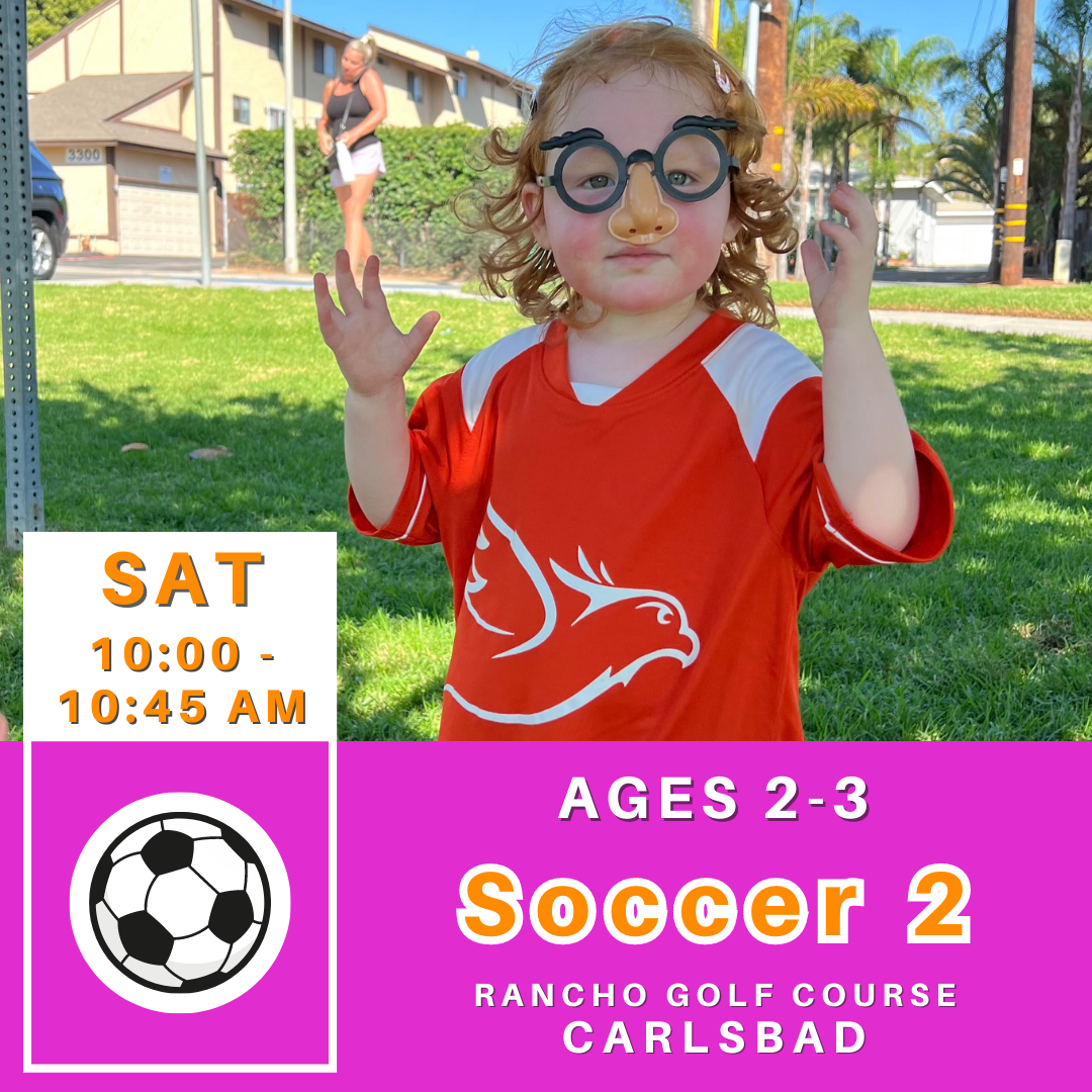 OFFLINE 7/15 - 9/2| Ages 2-3<br>Laguna Park, Carlsbad<br>8 Saturday Toddler Soccer Camps #2