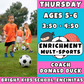 3:50 - 4:50 | Ages 5-6<br>Thursday Kids Enrichment<br>Bright Kids School, Encinitas<br>MUST ATTEND BRIGHT KIDS