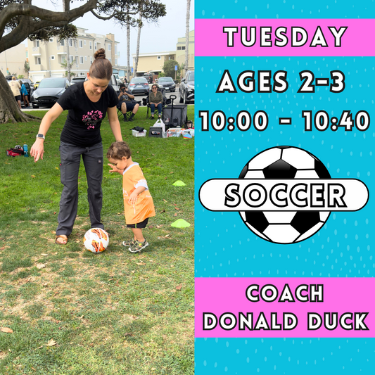 10/15 - 12/3 | Ages 2-3<br>Tuesday Toddler Soccer<br>Fox Point Farms, Encinitas