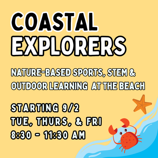 9/2 - 12/9 (14 weeks) | Ages 3-7<br>Coastal Explorers Enrichment<br>Tamarack Beach, Carlsbad<br>16 Total Spots