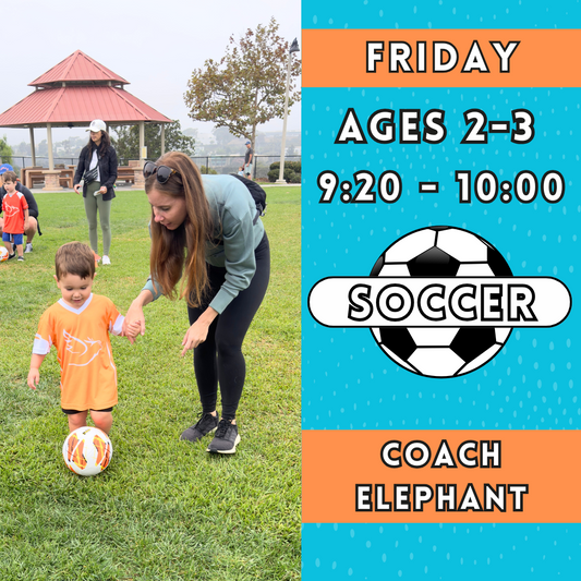 11/15 - 1/24 | Ages 2-3<br>Friday Toddler Soccer<br>Alga Norte Park, Carlsbad