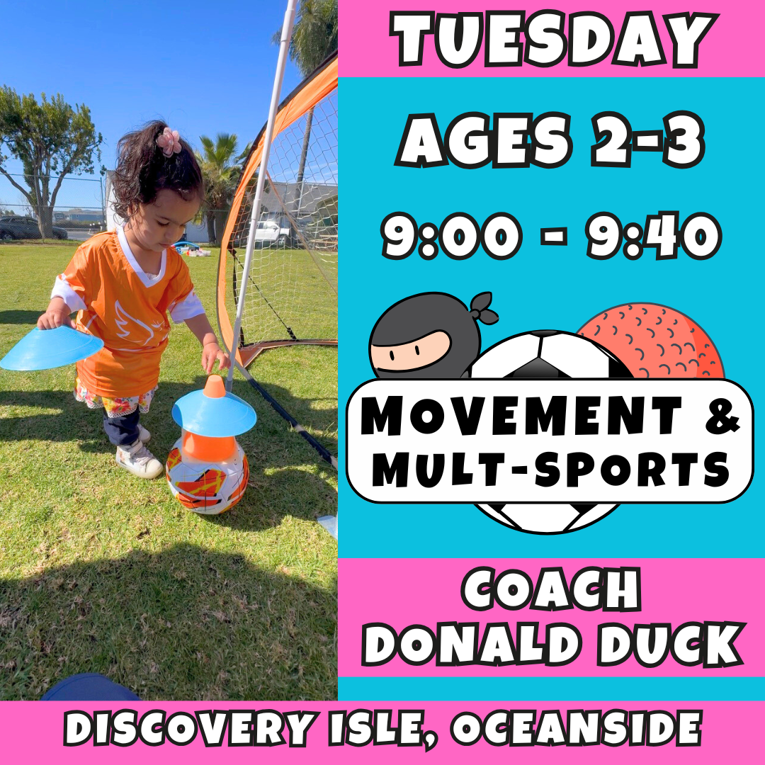 9:00 - 9:40 | Ages 2-3<br>Tuesday Kids Enrichment<br>Discovery Isle, Oceanside<br>MUST ATTEND DISCOVERY