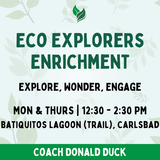 Trial 3/10 & 3/13 | Eco Explorers Enrichment<br>Mon & Thur | Ages 3-7<br>Batiquitos Lagoon, Carlsbad