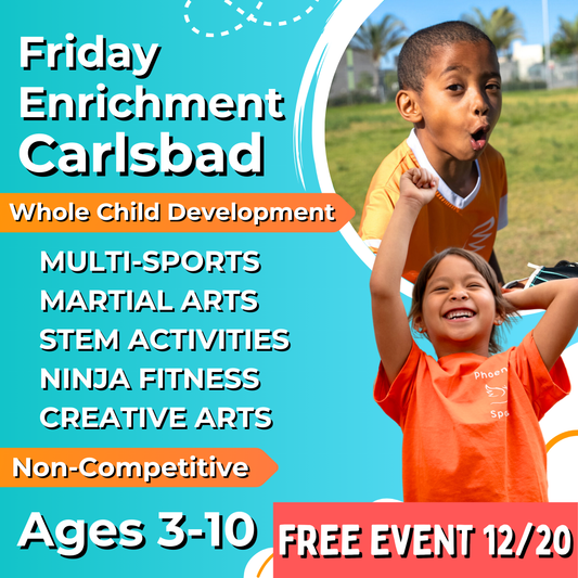 FREE Enrichment Event<br>11/13 | Ages 3-10<br>Flexible Weekly Options<br>Laguna (Kelly) Park, Carlsbad