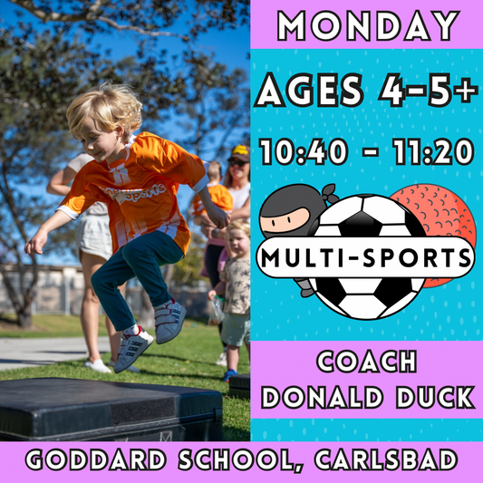 10:40 - 11:20 | Ages 4-5+<br>Monday Kids Enrichment<br>Goddard School, Carlsbad