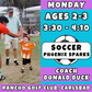 5/11 - 6/29 | Ages 2-3<br>Monday Toddler Soccer<br>Rancho Club Golf Course, Carlsbad<br>10 Total Spots