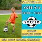 1/25 - 3/22 | Ages 4-6<br>Saturday Kids Soccer<br>New Song Church, Carlsbad