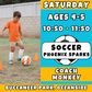 10/18 - 12/20 | Ages 4-5<br>Saturday Kids Soccer<br>Buccaneer Park, Oceanside<br>10 Total Spots (Copy)