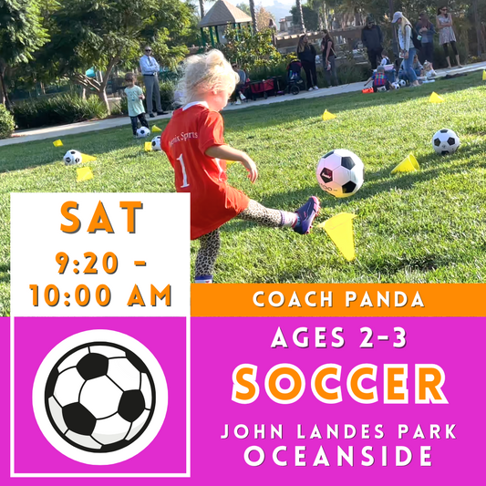 5/11 - 7/6 | Ages 2-3<br>John Landes Park, Oceanside<br>8 Saturday Kids Soccer Camps