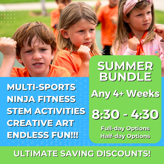 SAVINGS | 8:30 - 4:30<br>Ages 3-9 | Mon - Fri<br>STEM, Sports, Martial Arts<br>Laguna (Kelly) Park, Carlsbad<br>Separated Age Groups