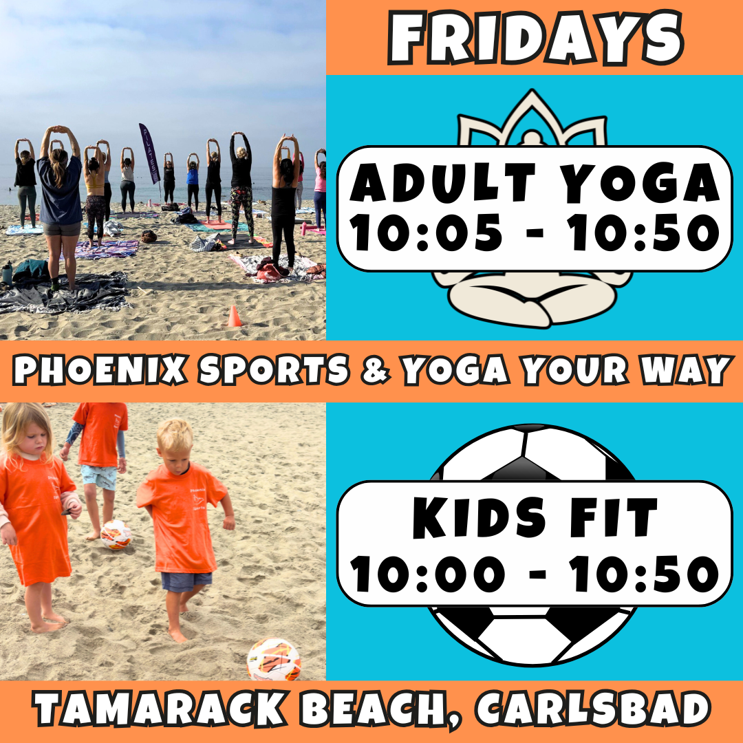 4/17 (1 class) | Ages 3-7<br>Friday Beach Sports Fitness<br>Tamarack Beach, Carlsbad<br>10 Total Spots