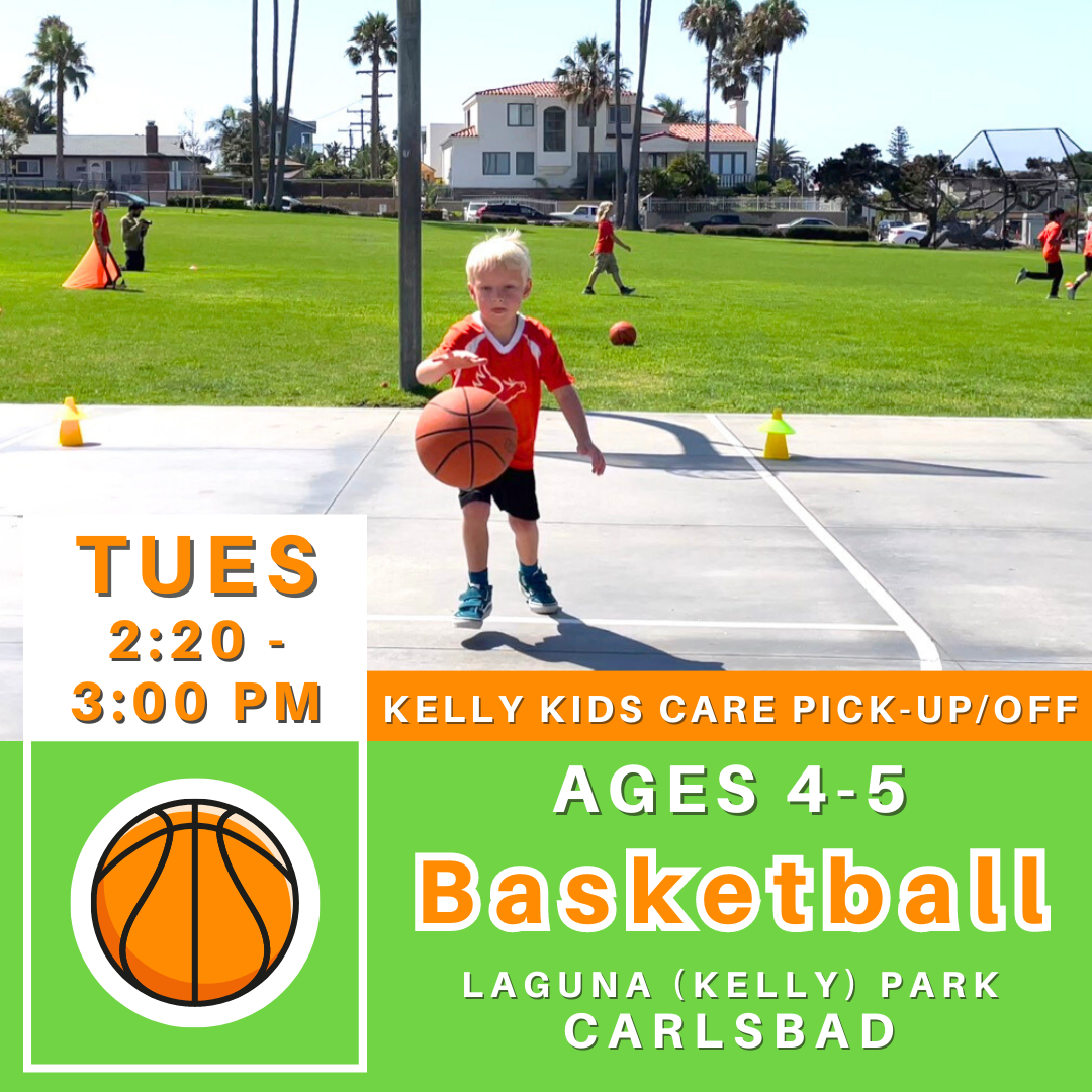 OFFLINE | Ages 4-5<br>Laguna Park, Carlsbad<br>7 Tuesday Kids Basketball Camps