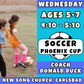 3/18 - 5/20 | Ages 5-7<br>Phoenix Cup Wednesdays<br>New Song Church, Carlsbad<br>16 Total Spots