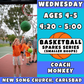 10/22 - 12/17 | Ages 4-5<br>Wednesday Kids Basketball<br>New Song Church, Carlsbad<br>10 Total Spots