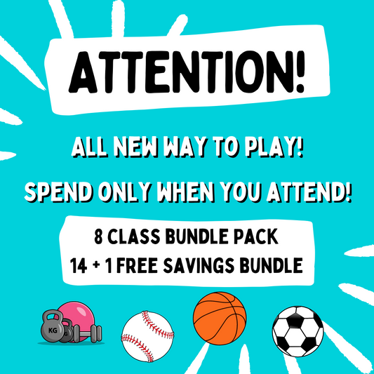 8 & 15 Class Bundle Pack<br>Toddler & Kids Sports Camps<br>Carlsbad, CA & Oceanside, CA